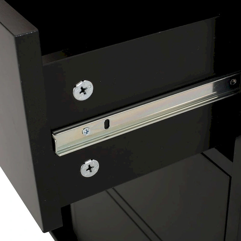 31.5-Inch Rolling Kitchen Island with 2 Drawers and 3 Shelves