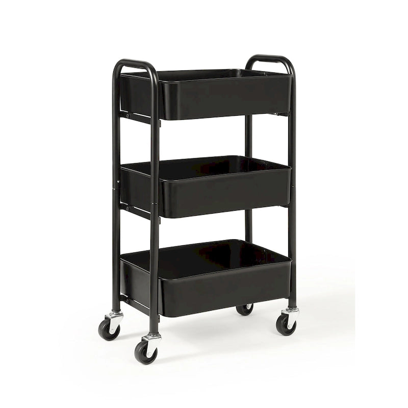 3-Tier Compact Rolling Metal Storage Organizer