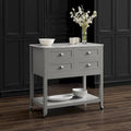 Kitchen Island Cart with Faux Marble Top and 4 Drawers