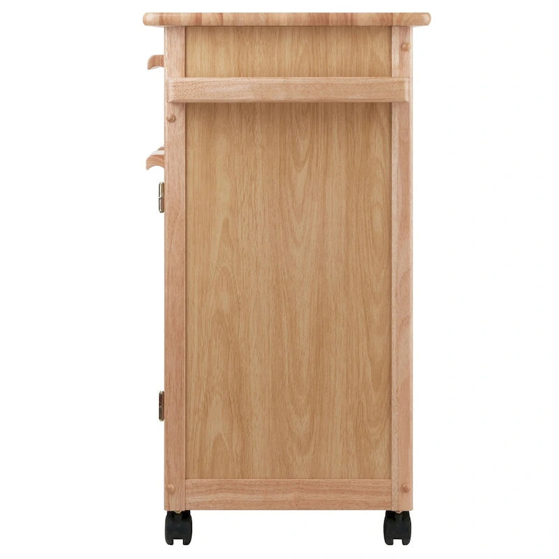 Rolling Kitchen Cart, Natural - 26.9 x 18.2 x 34.3 inches