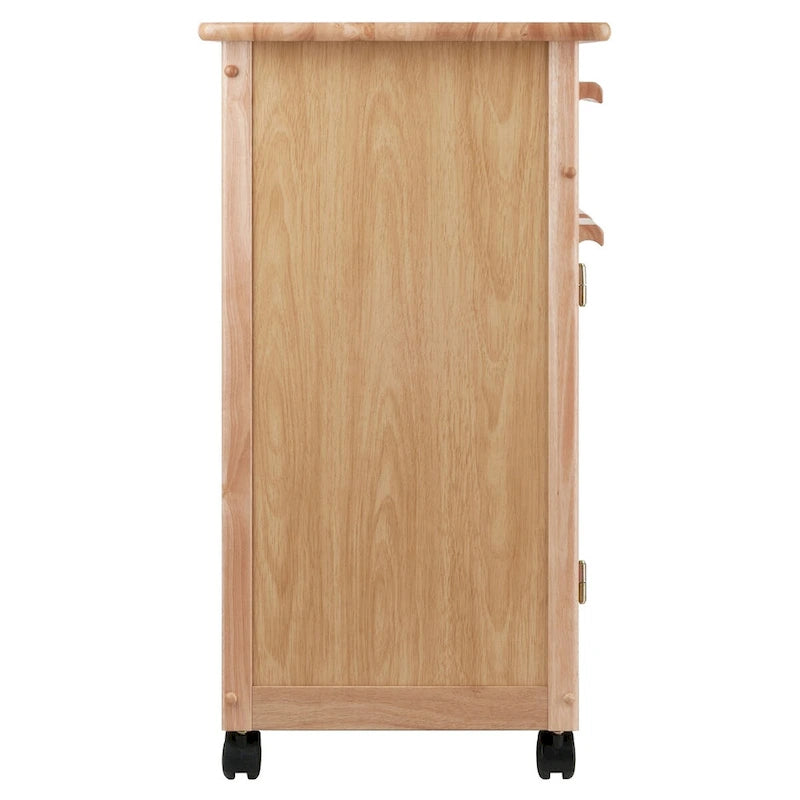 Rolling Kitchen Cart, Natural - 26.9 x 18.2 x 34.3 inches
