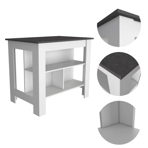 3-Shelf Transitional Kitchen Island