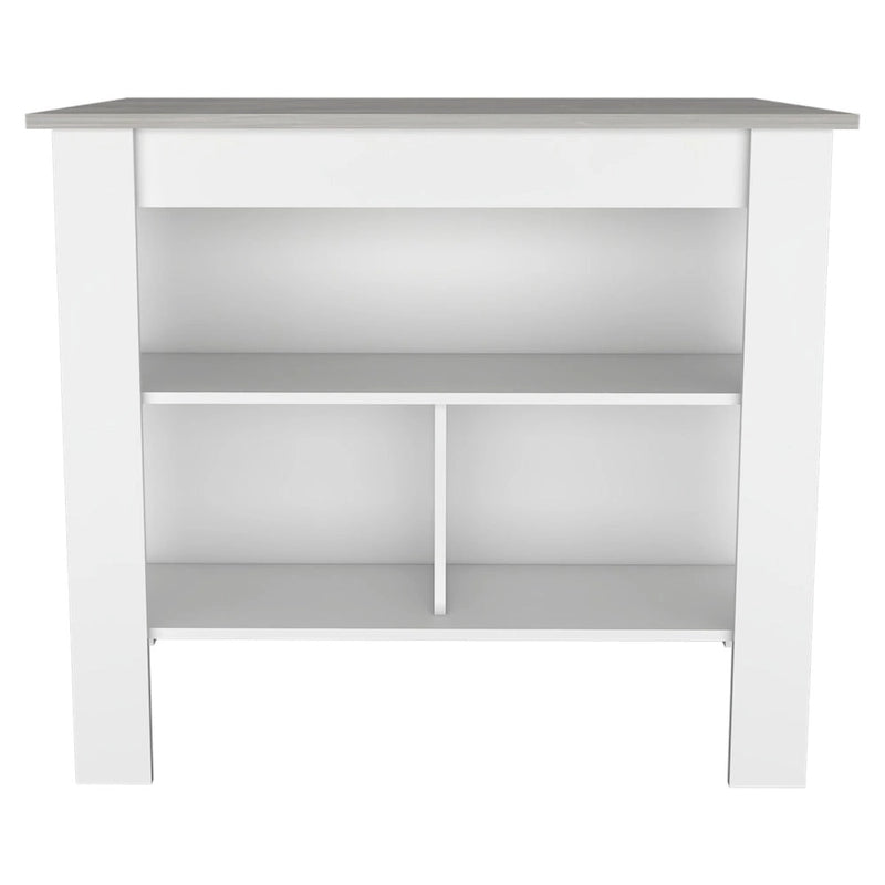 3-Shelf Transitional Kitchen Island