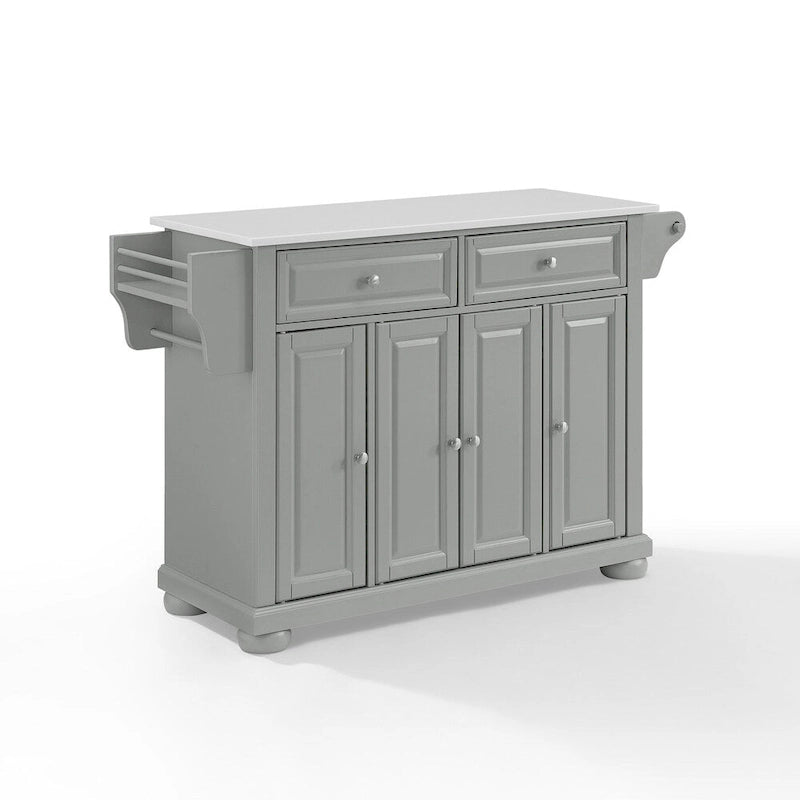 Granite Top Kitchen Island - 18" D x 51.5" W x 36" H