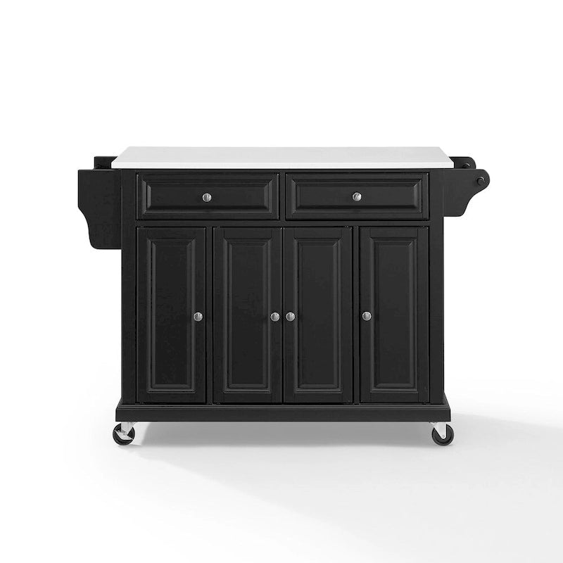 Black Granite Top Kitchen Cart - 18 D x 51.5 W x 36 H